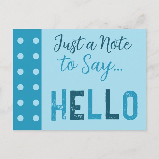 Carte Postale Bleu foncé et bleu clair juste un mot pour dire bo (Devant)