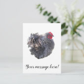 Carte Postale Bleu Fouet Cutest Cochin Bantam Rooster poulet (Debout devant)