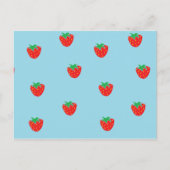 Carte Postale Bleu fraises (Devant)