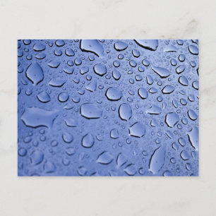 Carte Postale Bleu gouttelettes d'eau