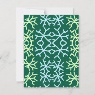 Carte Postale Bleu gr flocons de neige Noël motif neige motif