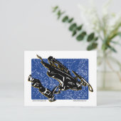 Carte Postale Bleu GRÂCE (Debout devant)