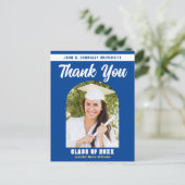 Carte Postale Bleu Graduate Photo Arch Merci de graduation (Debout devant)