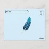 Carte Postale Bleu gris gris-gris Jardin Oiseau (Dos)