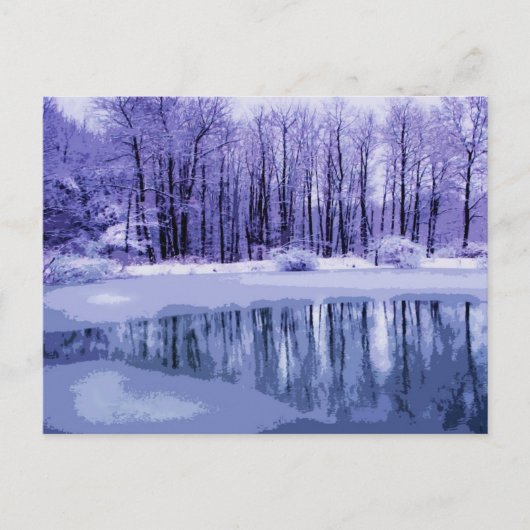 Carte Postale Bleu Hiver (Devant)