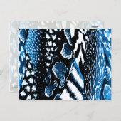 Carte Postale bleu Jungle (Devant / Derrière)