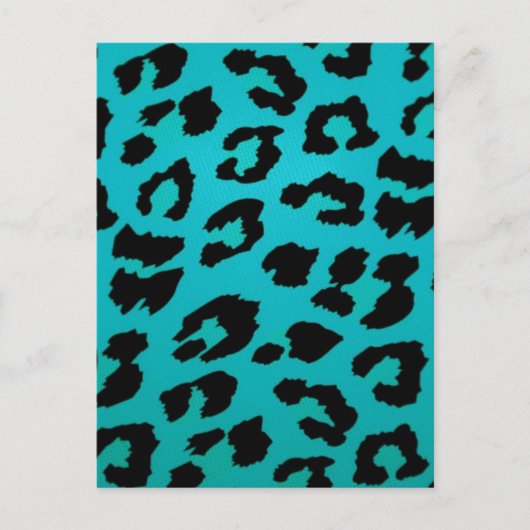 CARTE POSTALE BLEU LEOPARD (Devant)
