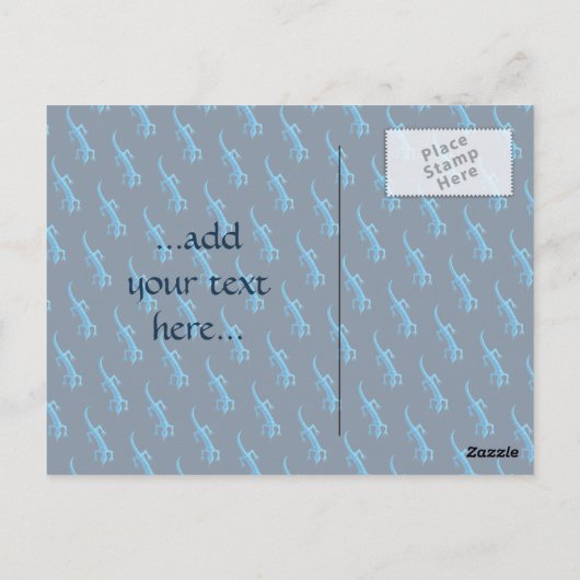 Carte Postale Bleu Lizard (Dos)