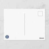 Carte Postale Bleu // LOVE texte dans dessin animé fantaisiste c (Dos)