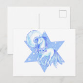 Carte Postale Bleu Lune Pony (Devant / Derrière)