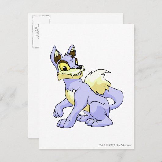 Carte Postale Bleu Lupe (Devant / Derrière)