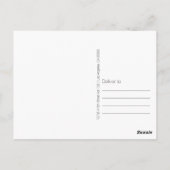 Carte postale bleu marine moderne merci (Dos)