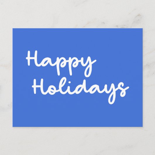 Carte Postale Bleu mignon Joyeux Vacances Whimsical Lettres (Devant)
