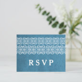 Carte postale bleu moderne Bohême RSVP (Debout devant)
