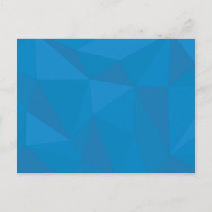 Carte Postale Bleu, moderne, cool, tendance, triangles futuriste