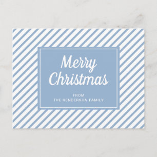 Carte Postale Bleu moderne Grandes Joyeux Noël