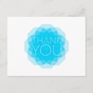 Carte Postale Bleu, moderne, simple, élégant design Merci