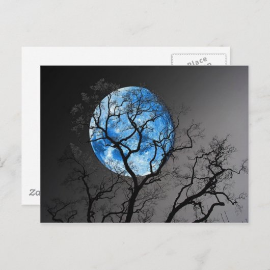 CARTE POSTALE BLEU MOON (Devant / Derrière)