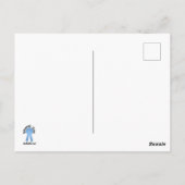 Carte Postale Bleu mosaïque Ruban général Appréciation du Merci (Dos)