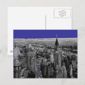 Carte postale bleu noir New York (Devant / Derrière)