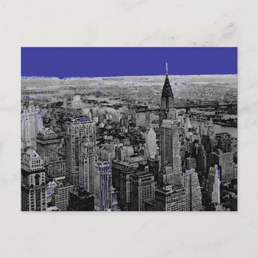 Carte postale bleu noir New York (Devant)