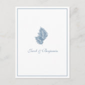 Carte postale bleu Palm RSVP Insertion (Devant)