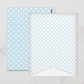 Carte postale Bleu Polka Dot Party (Devant / Derrière)
