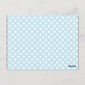 Carte postale Bleu Polka Dot Party (Dos)
