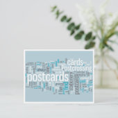 Carte postale "bleu postal" (Debout devant)