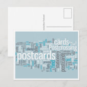 Carte postale "bleu postal" (Devant / Derrière)