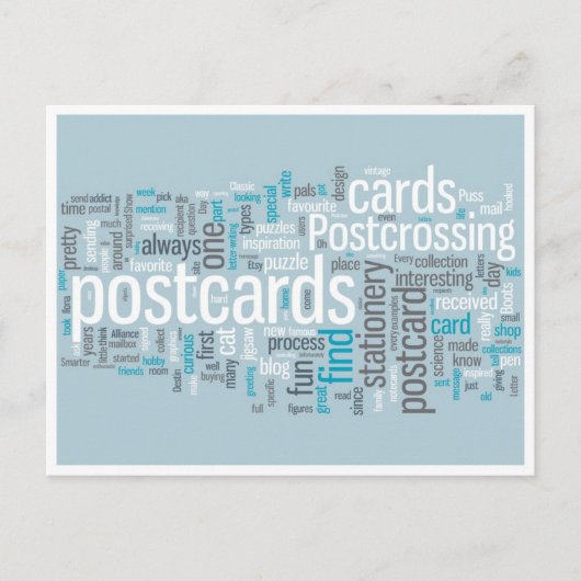 Carte postale "bleu postal" (Devant)