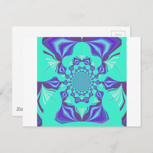 Carte Postale Bleu précieux (Devant / Derrière)