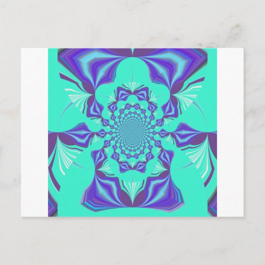 Carte Postale Bleu précieux (Devant)