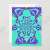 Carte Postale Bleu précieux (Devant / Derrière)