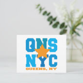 Carte postale bleu Queens, NY (Debout devant)