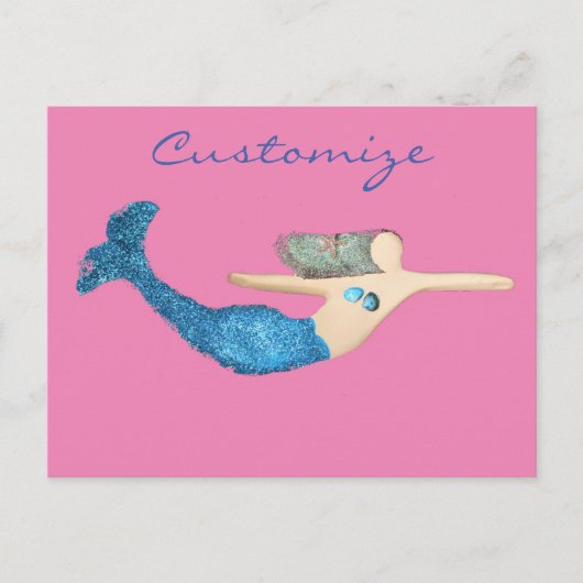 Carte Postale Bleu-queue Sirène nager Thunder_Cove (Devant)