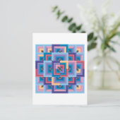 Carte Postale Bleu rose Abstrait (Debout devant)