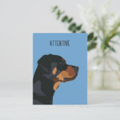 Carte Postale Bleu Rottweiler (Debout devant)