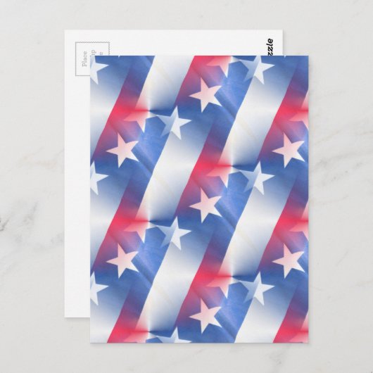 Carte Postale bleu rouge (Devant / Derrière)