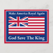 Carte Postale Bleu rouge amusant Bleu Rendre l'Amérique Royale à (Devant)