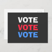 Carte Postale Bleu Rouge Campagne électorale (Devant / Derrière)