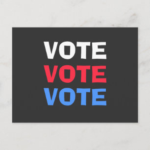 Carte Postale Bleu Rouge Campagne électorale