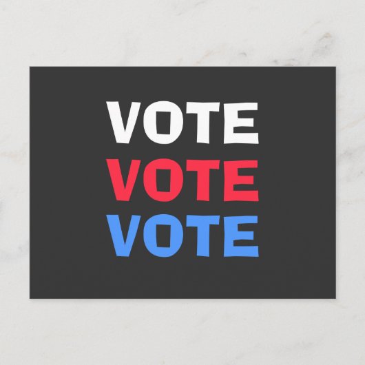 Carte Postale Bleu Rouge Campagne électorale (Devant)