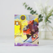Carte Postale Bleu rouge jaune Kandinsky peinture Abstraite (Debout devant)