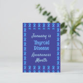 Carte Postale Bleu Ruban Paisley Thyroid (Debout devant)