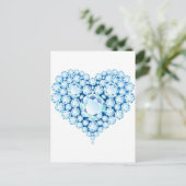 Carte Postale Bleu Sapphire Gems Coeur (Debout devant)