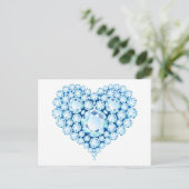 Carte Postale Bleu Sapphire Gems Coeur (Debout devant)