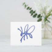 Carte Postale Bleu Scribble Bug (Debout devant)