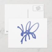 Carte Postale Bleu Scribble Bug (Devant / Derrière)