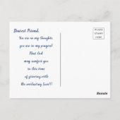 Carte Postale Bleu sentimental Eaux calmes Cygne Sympathie (Dos)